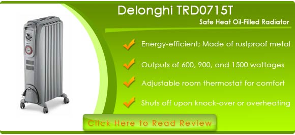 Delonghi TRD0715T Safe Heat Oil-Filled Radiator